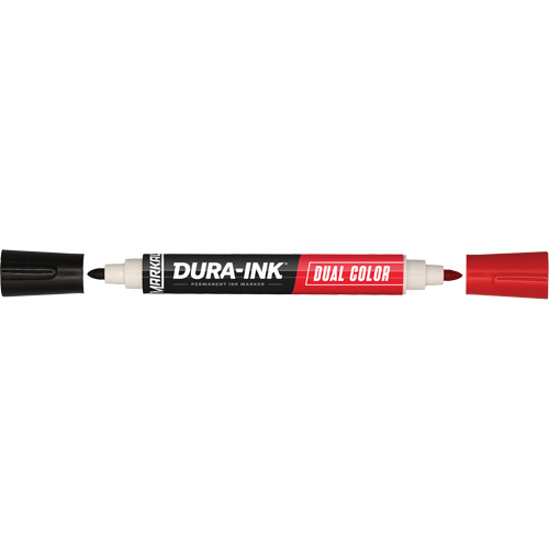 Markal&reg; Dura-Ink&reg; Dual Colour Permanent Ink Marker, Black/Red, Bullet Tip Air Extreme Inc.