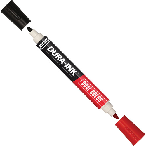 Marqueur &agrave; encre permanente et double couleur Markal Dura-Ink, Noir/Rouge, Pointe Ronde Air Extreme Inc.