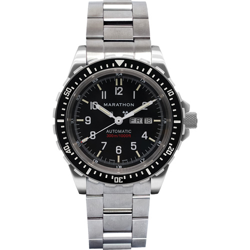 Tr&egrave;s grande montre automatique avec jour/date avec bracelet en acier inoxydable, Num&eacute;rique, &agrave; piles, 46 mm, Argent Air Extreme Inc.