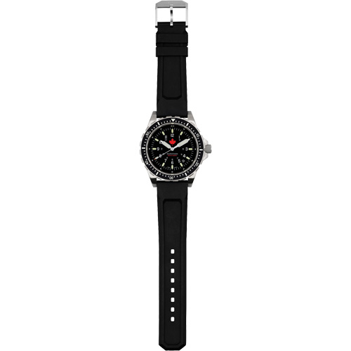 Tr&egrave;s grande montre &agrave; quartz pour plongeur avec feuille d'&eacute;rable rouge, Num&eacute;rique, &agrave; piles, 46 mm, Noir Air Extreme Inc.