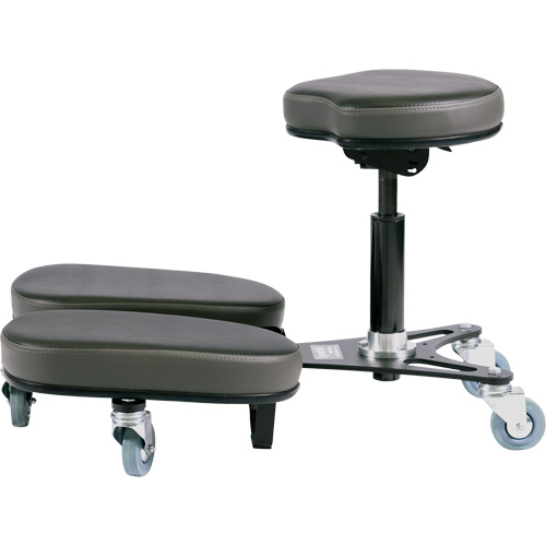Chaise &agrave; genoux r&eacute;glable, Vinyle, Noir/gris Air Extreme Inc.