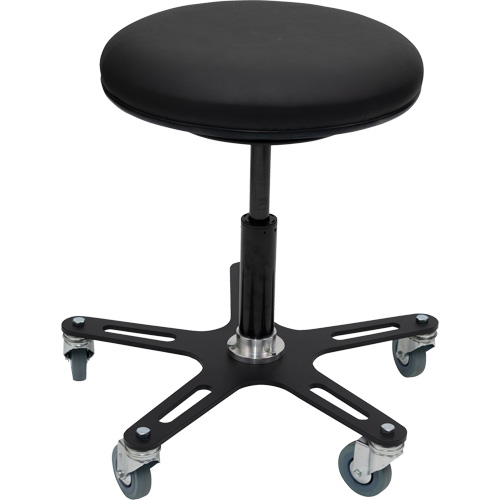OmniStool Industrial Stool, Mobile, Adjustable, 22-1/2", Vinyl Seat Air Extreme Inc.