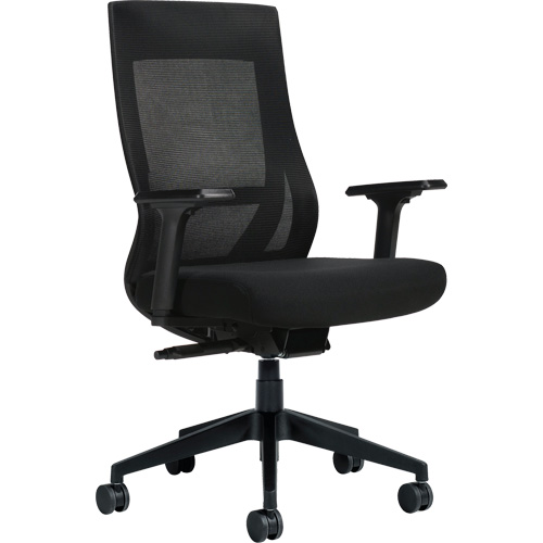 Chaise &agrave; dossier moyen avec m&eacute;canisme &agrave; basculement synchronis&eacute; &agrave; d&eacute;tection de poids , Mailles, Noir Air Extreme Inc.