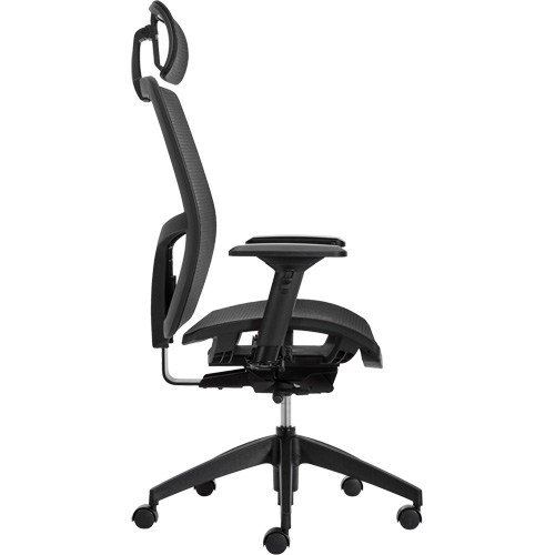 Chaise &agrave; dossier moyen avec m&eacute;canisme &agrave; basculement synchronis&eacute; &agrave; d&eacute;tection de poids Format+, Mailles, Noir, Capacit&eacute; 300 lb Air Extreme Inc.