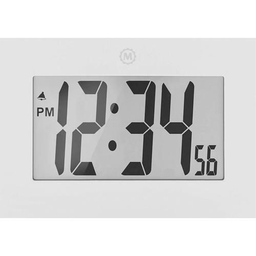 Horloge &agrave; grand cadre, Num&eacute;rique, &agrave; piles, 9" la x 1" p x 6,5" h, Blanc Air Extreme Inc.