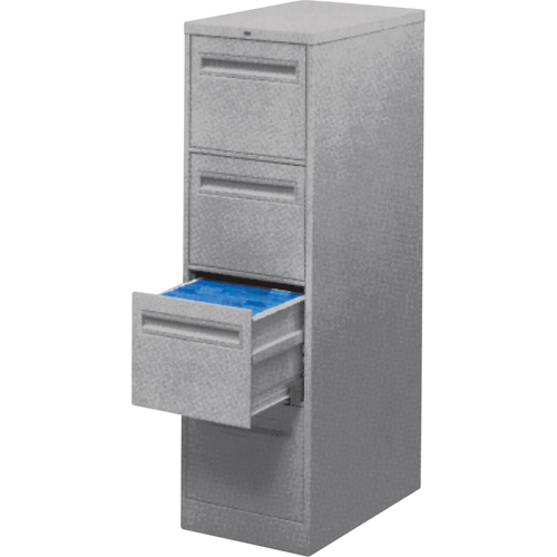 Vertical Filing Cabinet with Recessed Drawer Handles, 3 Drawers, 18.15" W x 26.56" D x 40" H, Grey Air Extreme Inc.