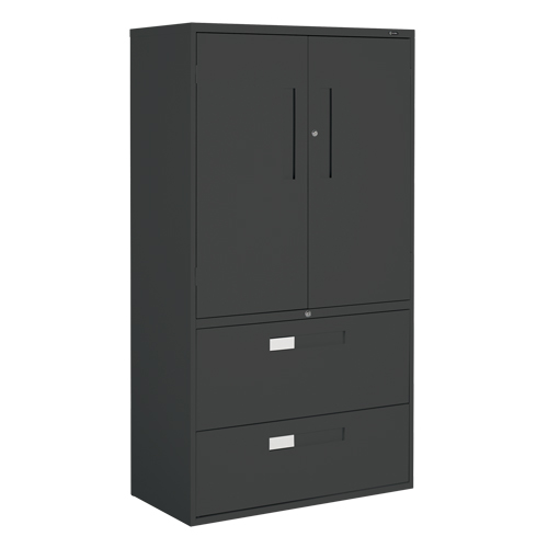 Multi-Stor Cabinet, Steel, 3 Shelves, 65-1/4" H x 36" W x 18" D, Black Air Extreme Inc.