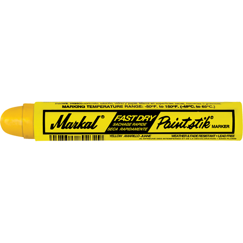 Fast Dry Paintstik&reg; Paint Marker -50° to 150°F, Solid Stick, Yellow Air Extreme Inc.
