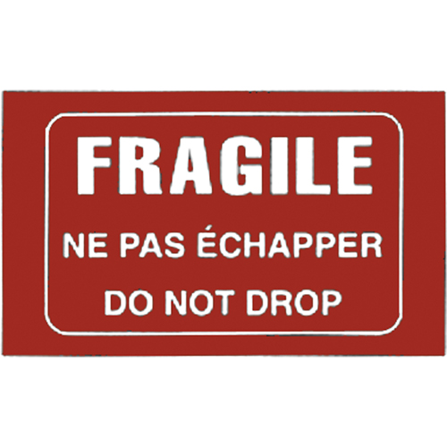 &eacute;tiquettes pour traitement sp&eacute;cial bilingues Fragile, 5" lo x 3" la, Blanc/rouge Air Extreme Inc.