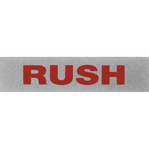"Rush" Special Handling Labels, 5" L x 2" W, Black on Red Air Extreme Inc.
