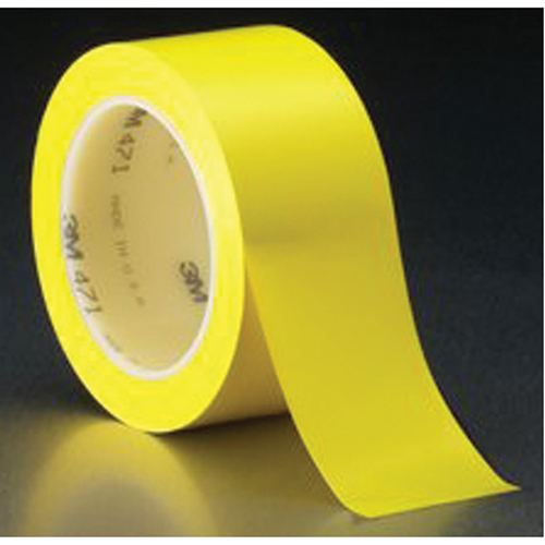 471 Vinyl Tape, 50.8 mm (2") W x 32.9 m (108') L, 5.3 mils, Yellow Air Extreme Inc.