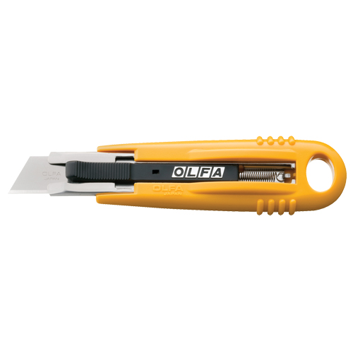 Self-Retracting Safety Knife, 19 mm, Carbon Steel, Heavy-Duty, Plastic Handle Air Extreme Inc.