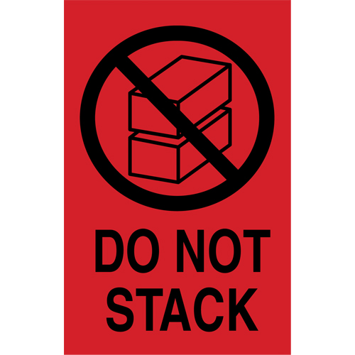 &eacute;tiquettes  Do Not Stack  pour envoi international, 6" lo x 4" la, Noir/rouge Air Extreme Inc.