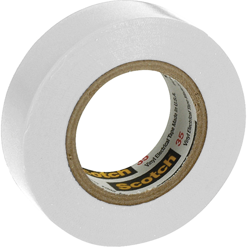 Scotch&reg; 35 Colour Coded Tape, 12.7 mm (1/2") x 6.1 m (20'), White, 7 mils Air Extreme Inc.