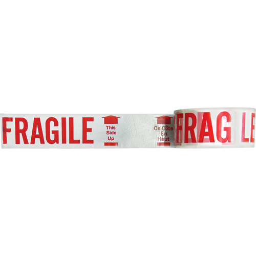 Ruban imprim&eacute; bilingue – Fragile ce c&ocirc;t&eacute; en haut, Rouge/blanc Air Extreme Inc.