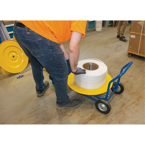 Strapping Dispenser, Polyester/Steel/Polypropylene Straps, 16"/8" Core Dia., 3"/8"/6" Roll Width Air Extreme Inc.