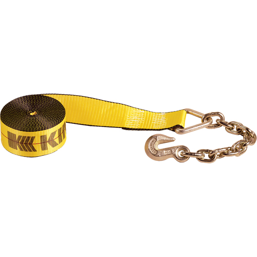 Winch Straps, Chain Anchor, 3" W x 30' L, 5400 lbs. (2450 kg) Working Load Limit Air Extreme Inc.