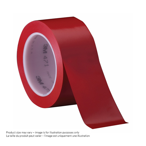 471 Vinyl Tape, 38 mm (1-1/2") W x 32.9 m (108') L, 5.3 mils, Red Air Extreme Inc.