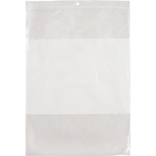 Sacs en poly avec espace inscriptible blanc, Refermable, 12" x 9", 2 mils Air Extreme Inc.
