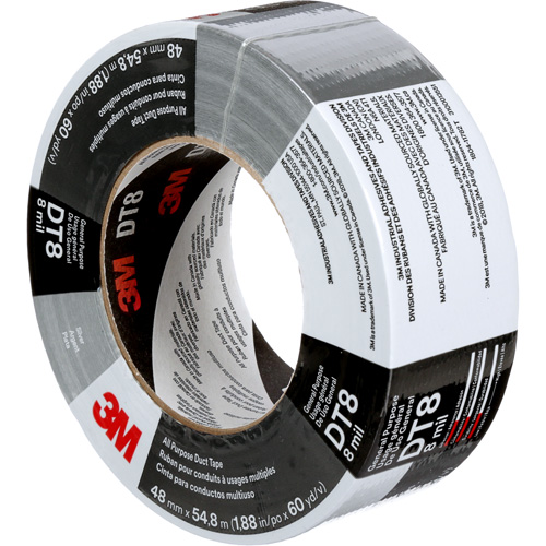 DT8 All-Purpose Duct Tape, 8 mils, Silver, 48 mm (2") x 55 m (180') Air Extreme Inc.
