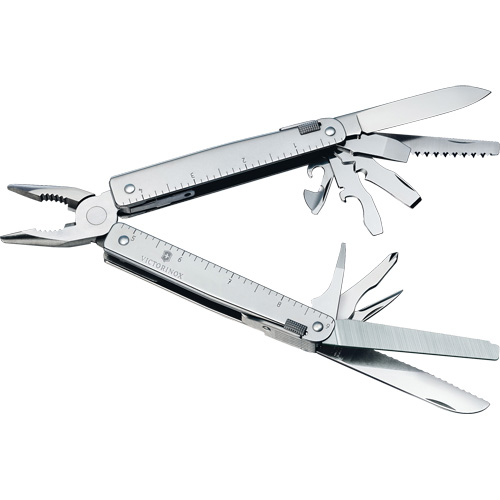 SwissTool Multi-Tool with Lockable Blade, Metal, Metal Handle, 155 mm L, 26 Functions, 0.7 lbs. Air Extreme Inc.