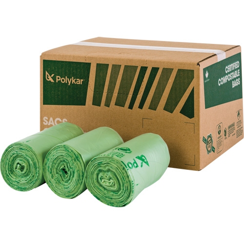 Certified Compostable Bags, Regular, 48" L x 42" W, Clear, 242 L (55 Gal.) Capacity Air Extreme Inc.