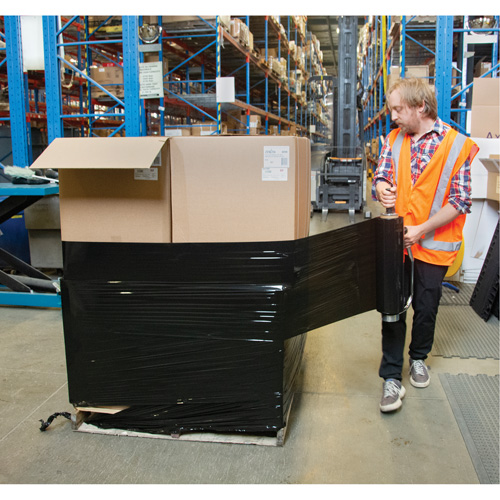 Stretch Wrap, 80 Gauge (20.3 micrometers), 18" x 1500', Opaque Black Air Extreme Inc.