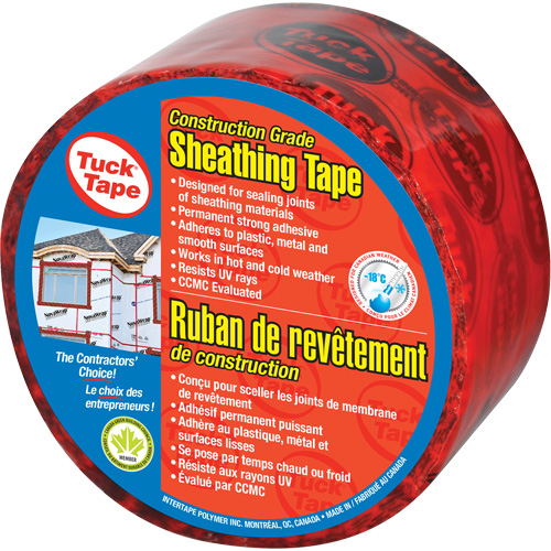 Ruban de rev&ecirc;tement pour entrepreneurs, 60 mm (2-3/8") x 0,0 m (0,0'), Rouge Air Extreme Inc.