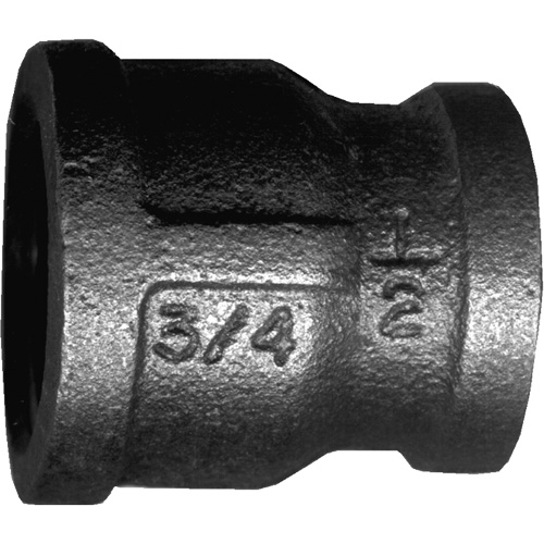 Female Reducing Pipe Coupling, Black Iron, 3/8" x 1/4" Air Extreme Inc.