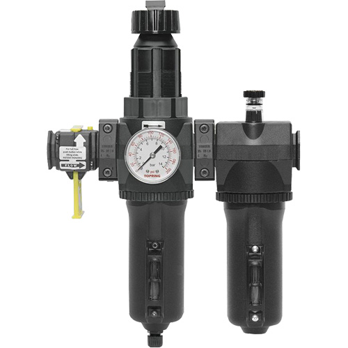 Automatic Drain Filter, Regulator & Lubricator with Metal Bowl & Gauge Modulair 400, 3/4" NPT Air Extreme Inc.
