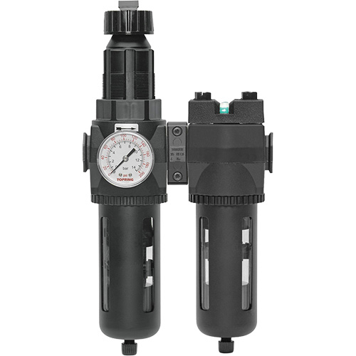 Filtre/r&eacute;gulateur + filtre coalescent drain manuel avec bol standard Modulair 400, 1/4" NPT, 150 psi, Capacit&eacute; de 9,1 oz liq. Air Extreme Inc.