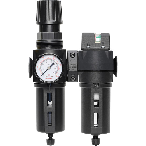Filtre/d&eacute;tendeur & filtre coalescent Modulair 300 avec bol standard & drain manuel, 3/8" NPTF, 150 psi, Capacit&eacute; de 5,12 oz liq Air Extreme Inc.