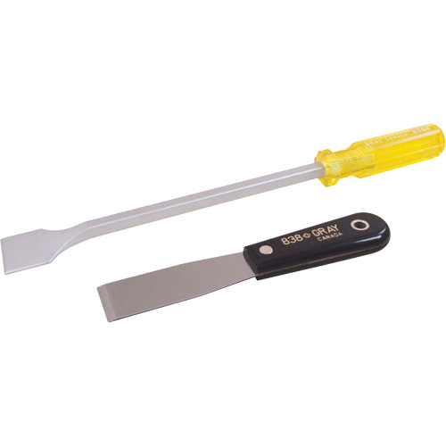 Jeu de 2 racloirs, Lame Acier au carbone, Largeur 1-1/2"/1-1/4", Manche Plastique Air Extreme Inc.