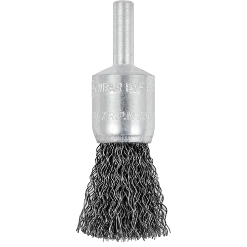 Brosse &agrave; fils cr&ecirc;p&eacute;s mont&eacute;e sur mandrin E050-12, 1/2", Fils 0,012", Tige 1/4" Air Extreme Inc.