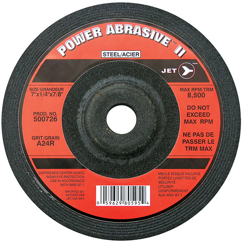 Meule POWER ABRASIVE A24R, 7" x 1/4", Arbre 7/8", Type T27 Air Extreme Inc.