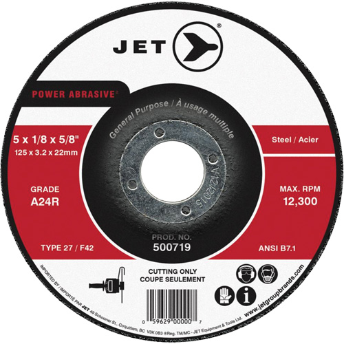 Power Abrasive Cut-Off Wheel, 7" x 1/8", 7/8" Arbor, Type 27, 8500 RPM Air Extreme Inc.