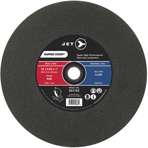Super Chop Cut-Off Wheel, 12" x 3/32", 1" Arbor, Type 1, 5100 RPM Air Extreme Inc.
