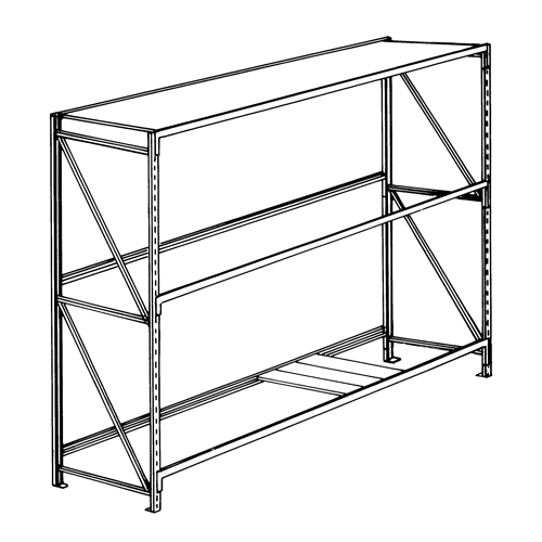 Pronto Bulk Storage Racks - 22-Ga. Shelf Panels, Galvanized Steel, 24" W x 6" D Air Extreme Inc.