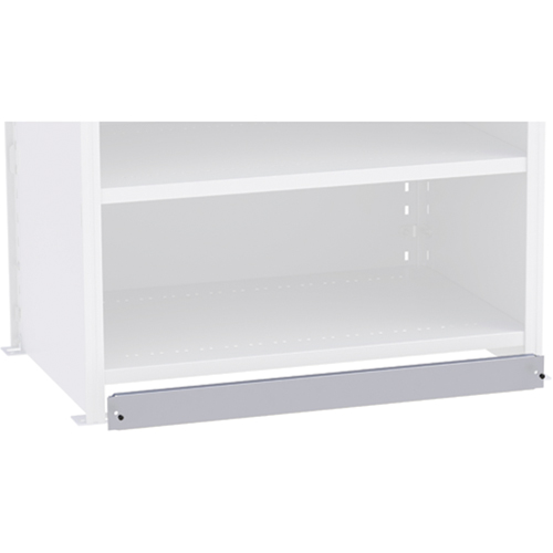 Plaque de base/façade pour rangement de bacs sur rayonnage enclenchable Interlok Air Extreme Inc.