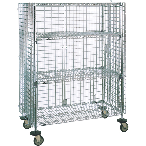 Security Carts, Chrome Plated, 21-1/2" x 68-1/2 x 38-1/2", 500 lbs. Capacity Air Extreme Inc.