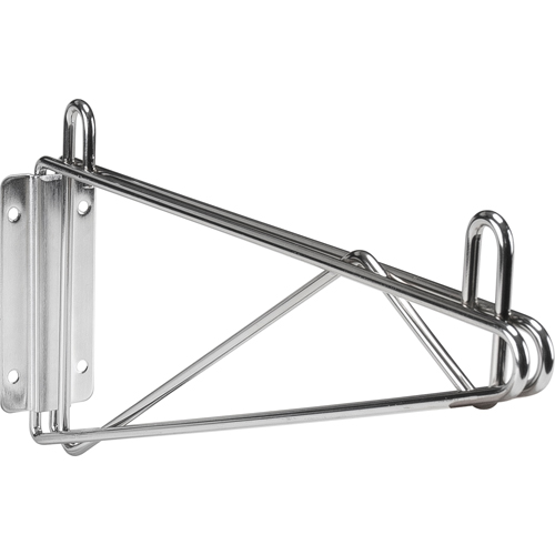Support mural direct pour &eacute;tag&egrave;re en treillis chromat&eacute;, Simple Support, 200 lb Capacit&eacute;, 14" p Air Extreme Inc.