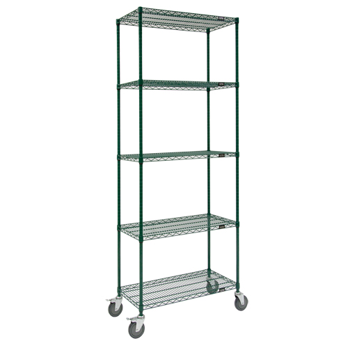 Wire Shelf Cart, Epoxy Finish, 36" x 92" x 18", 800 lbs. Capacity Air Extreme Inc.