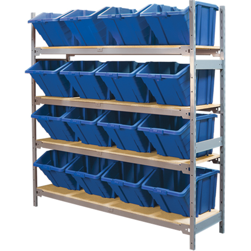 &eacute;tag&egrave;res larges avec bacs g&eacute;ants en plastique, Acier, Sans boulons, De base, 66" la x 72" h x 18" p Air Extreme Inc.