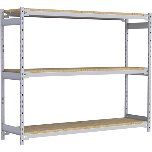 Wide Span Record Storage Shelving, Steel, 3 Shelves, 72" W x 18" D x 60" H Air Extreme Inc.