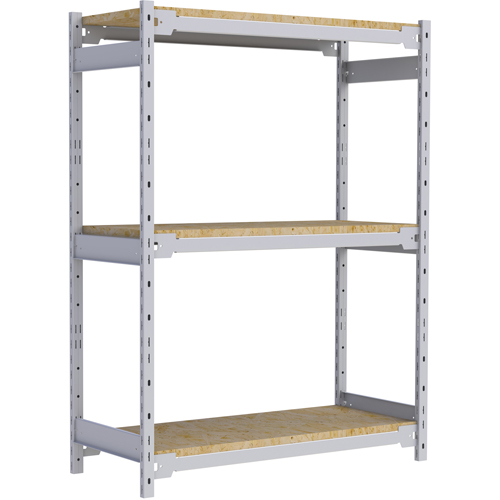 Wide Span Record Storage Shelving, Steel, 3 Shelves, 42" W x 18" D x 60" H Air Extreme Inc.