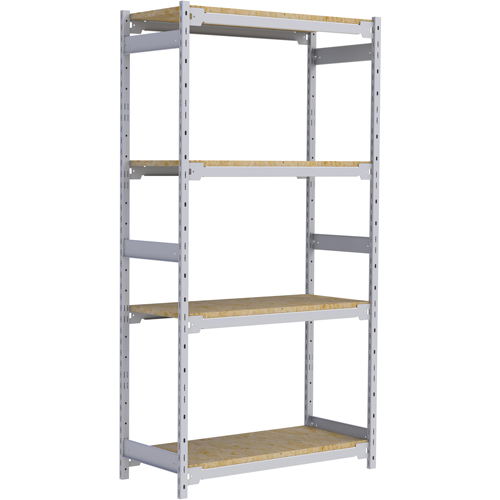 Wide Span Record Storage Shelving, Steel, 4 Shelves, 42" W x 18" D x 84" H Air Extreme Inc.
