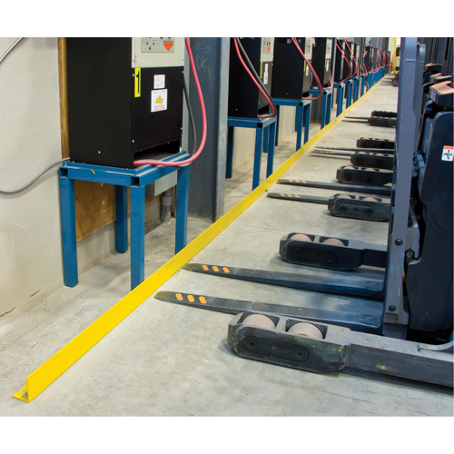 Floor Angle Guard Rails, Steel, 48" L x 5" H, Yellow Air Extreme Inc.