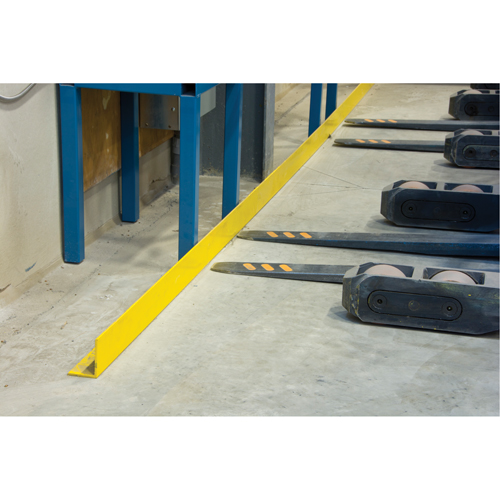 Floor Angle Guard Rails, Steel, 48" L x 5" H, Yellow Air Extreme Inc.