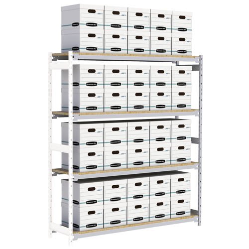 &eacute;tag&egrave;re-classeur de grande largeur, Acier, 4 Tablettes, 72" la x 18" p x 84" h, Ensemble Ajout Air Extreme Inc.
