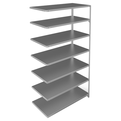 Shelving Unit, Galvanized Steel, Slotted Angle, 275 lbs. Capacity, 48" W x 84" H x 24" D Air Extreme Inc.